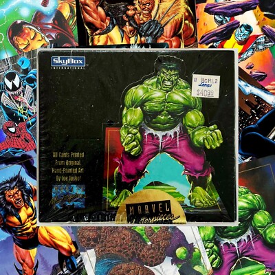 1992 Skybox Marvel Masterpieces Series 1 Factory sealed trading cards box Jusko