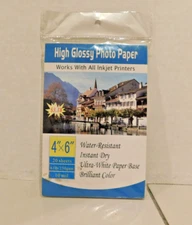 AMT Corp. Heavy Wt. High Glossy Photo Paper -  4"x 6"   20 Sheets
