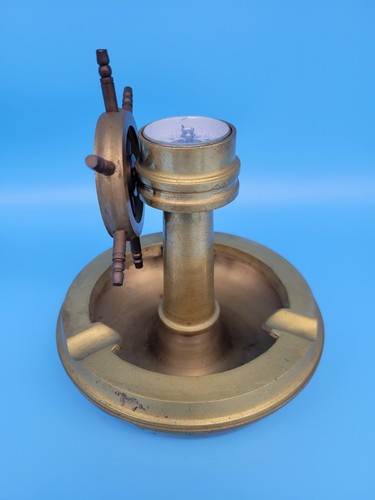 Vintage Nautical Brass Lot Ashtray Rostand Door Knocker And Hook - Picture 11 of 12