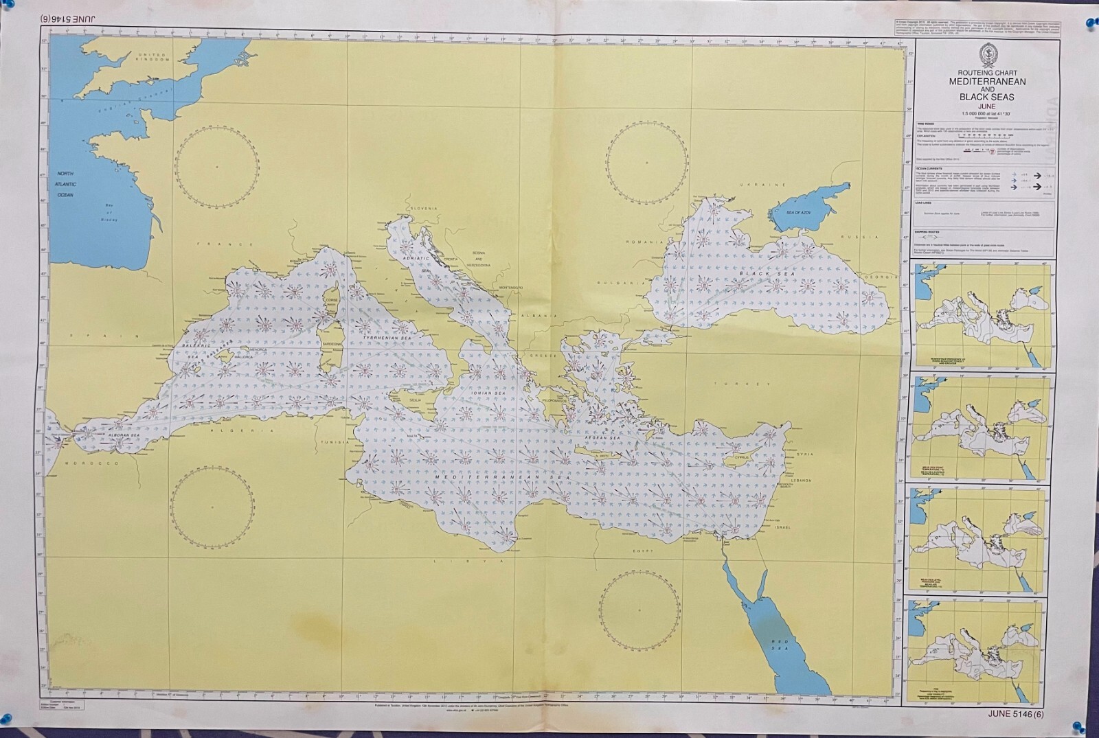 Mediterranean Routing Chart Admiralty 5146(6) ROUTEING CHART MEDITERRANEAN AND BLACK