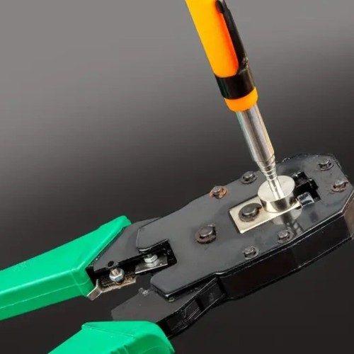 Magnetisches Pick-up-Tool 8 Pfund lange Reichweite Teleskop Taschenclip orange nur SMD 075 - Bild 4 von 6