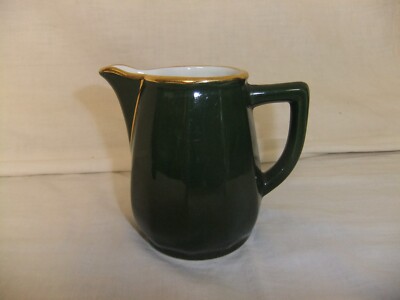 Apilco France green Yves Deshoulieres vintage gilded gold