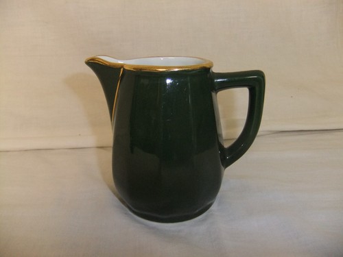 Apilco France green Yves Deshoulieres vintage gilded gold tableware 2D5A - Picture 13 of 15