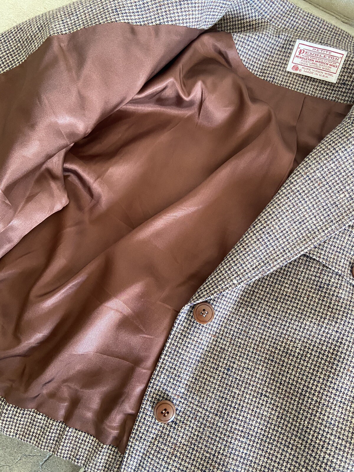 Pendleton 100% Wool Petite Button Cropped Blazer … - image 10