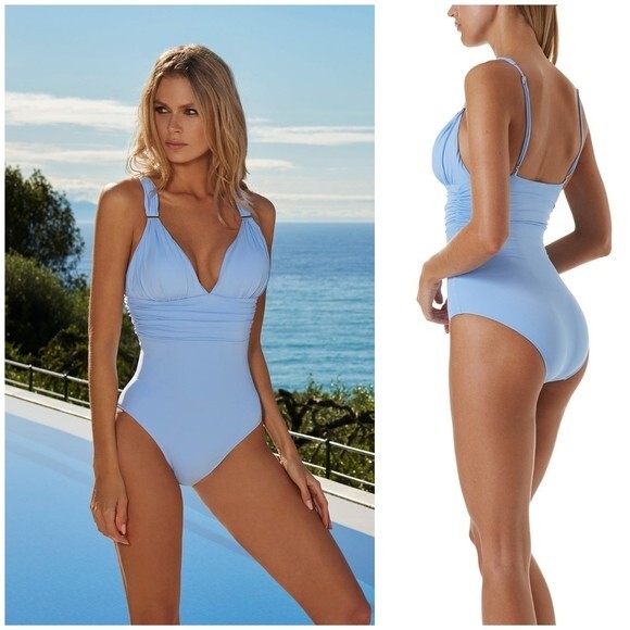 Melissa Odabash Panarea ruched swimsuit size