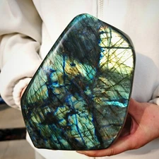 6.82LB Natural Labrador moonstone quartz free form mineral specimen 3.1kg