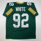 Facsimile Autographed Reggie White Green Bay Green Reprint Jersey Size Men's XL