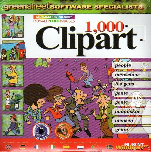 1,000 Clipart - People (PC-CD, 1999) for Windows 95/98/NT- NEW CD in SLEEVE - Picture 2 of 3