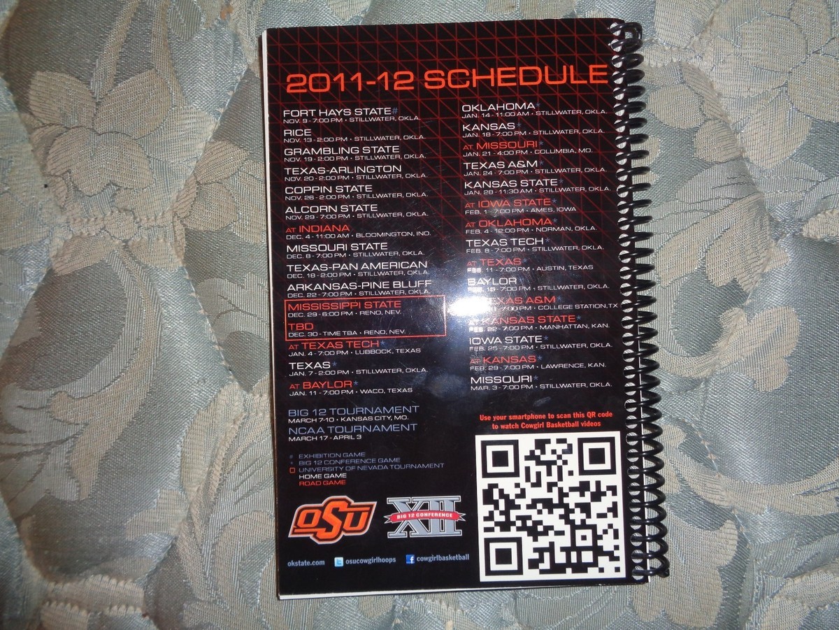 2011-12 OKLAHOMA STATE COWGIRLS BASKETBALL MEDIA GUIDE Yearbook