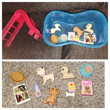 Barbie Chelsea Flippin Pup Pool Incomplete W/ SLIDE  PUPS, MORE Retired 2013