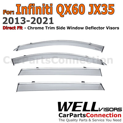 WellVisors Window Visors 2013-2021 For Infiniti QX60 JX35 Side