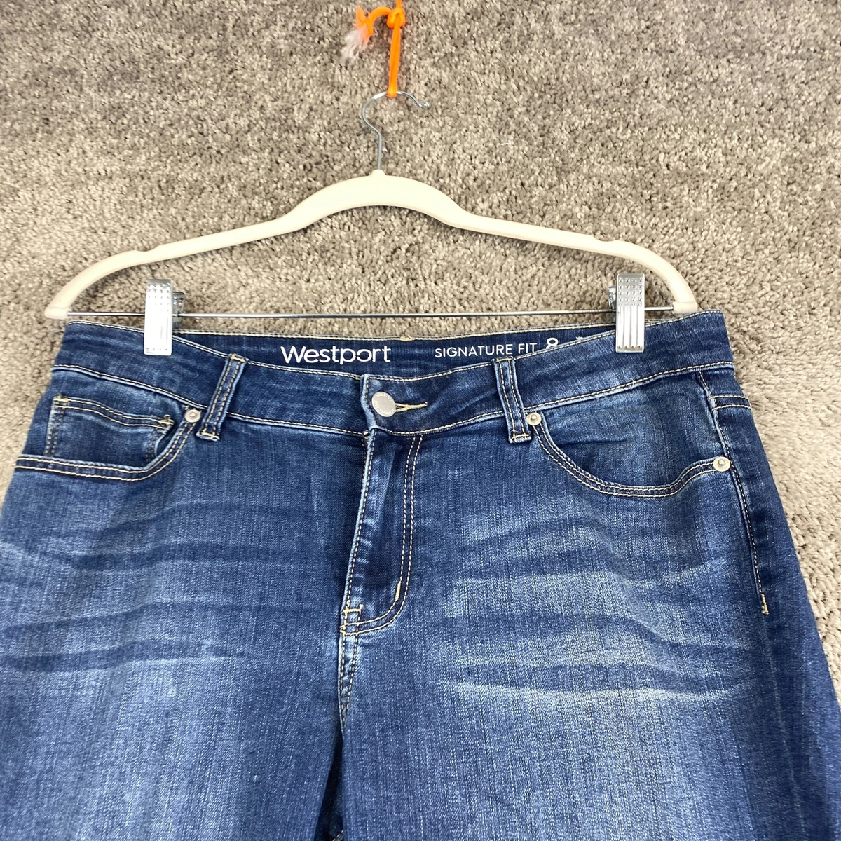 Westport Signature Fit Capri Jeans Women s Size 8 Blue Mid Rise 5