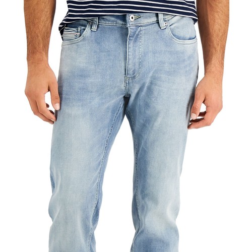Pantalones de mezclilla para hombre Sun + Stone Landis calce recto azul B4HP - Imagen 34 de 36