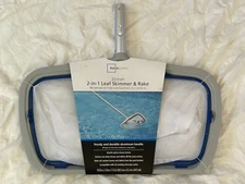 Mainstays Swimming Pool Pond 20" 2 in 1 Leaf Skimmer & Rake New