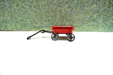 Dollhouse Miniature  1/12" Scale Metal Red Wagon