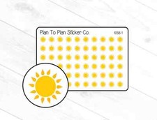 1058-1  Sunny Weather Trackers Planner Stickers.