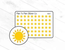 1058-1~~ Sunny Weather Trackers Planner Stickers.