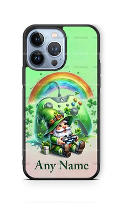 St Patrick's Day Gnome Gamer Peronalized Phone Case Cover for iPhone Samsung
