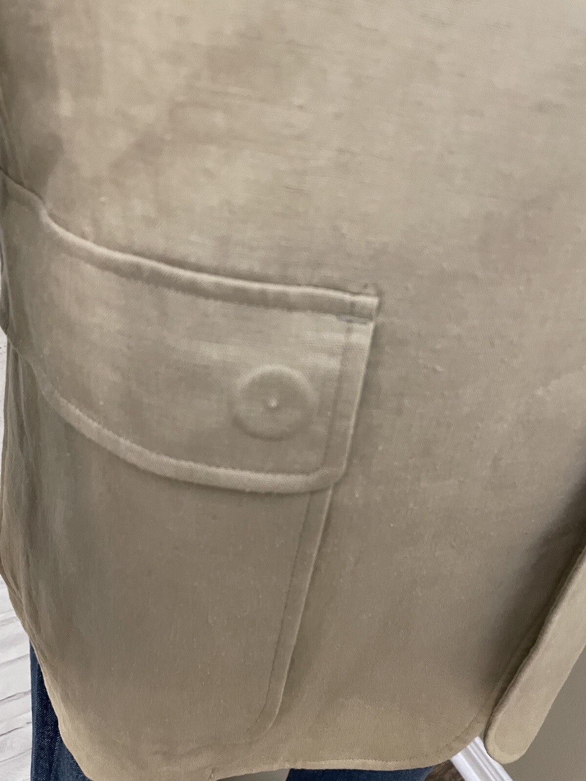 Oak Creek Dillards 44L 3 Button Beige Linen Blend Jacket Blazer Sport Coat  