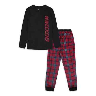 Wonder Nation Boys Long Sleeve Top and Pants Pajama Set-Weekend-XS  (4-5)-NWT