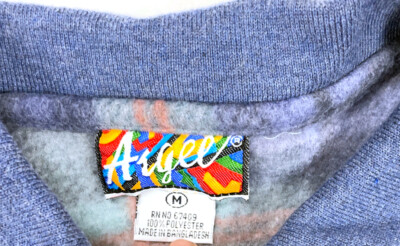 VTG 90s Plaid Fleece Collared Pullover Sweatshirt Jacket Grunge