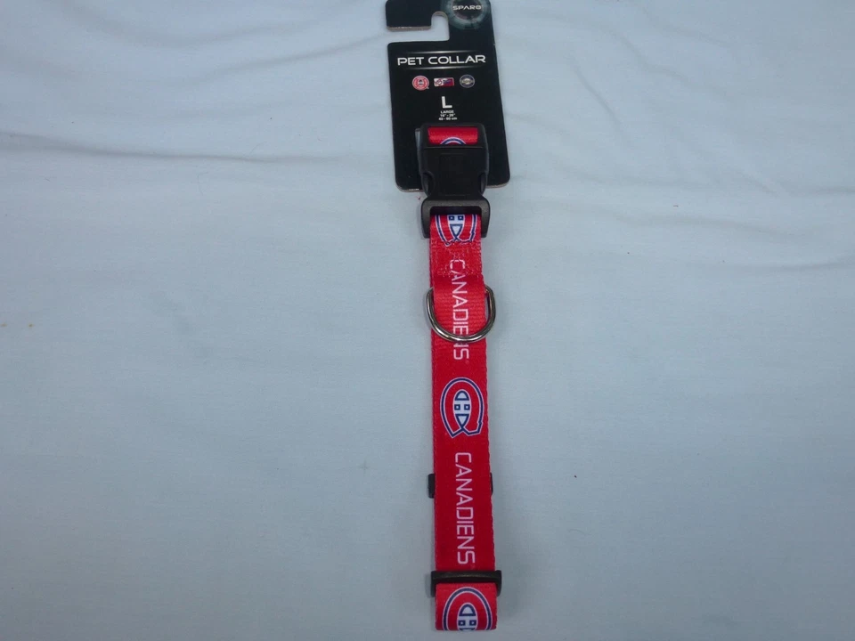 MONTREAL CANADIENS 16 «- 26» длиной собаки/домашнего животного воротник размер большой 1» широкий новый с Ярлыками от Sparo - Изображение 3 из 4