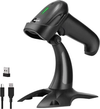 2D Bluetooth Barcode Scanner,Alacrity 1D 2D Hands-Free Automatic Scanning