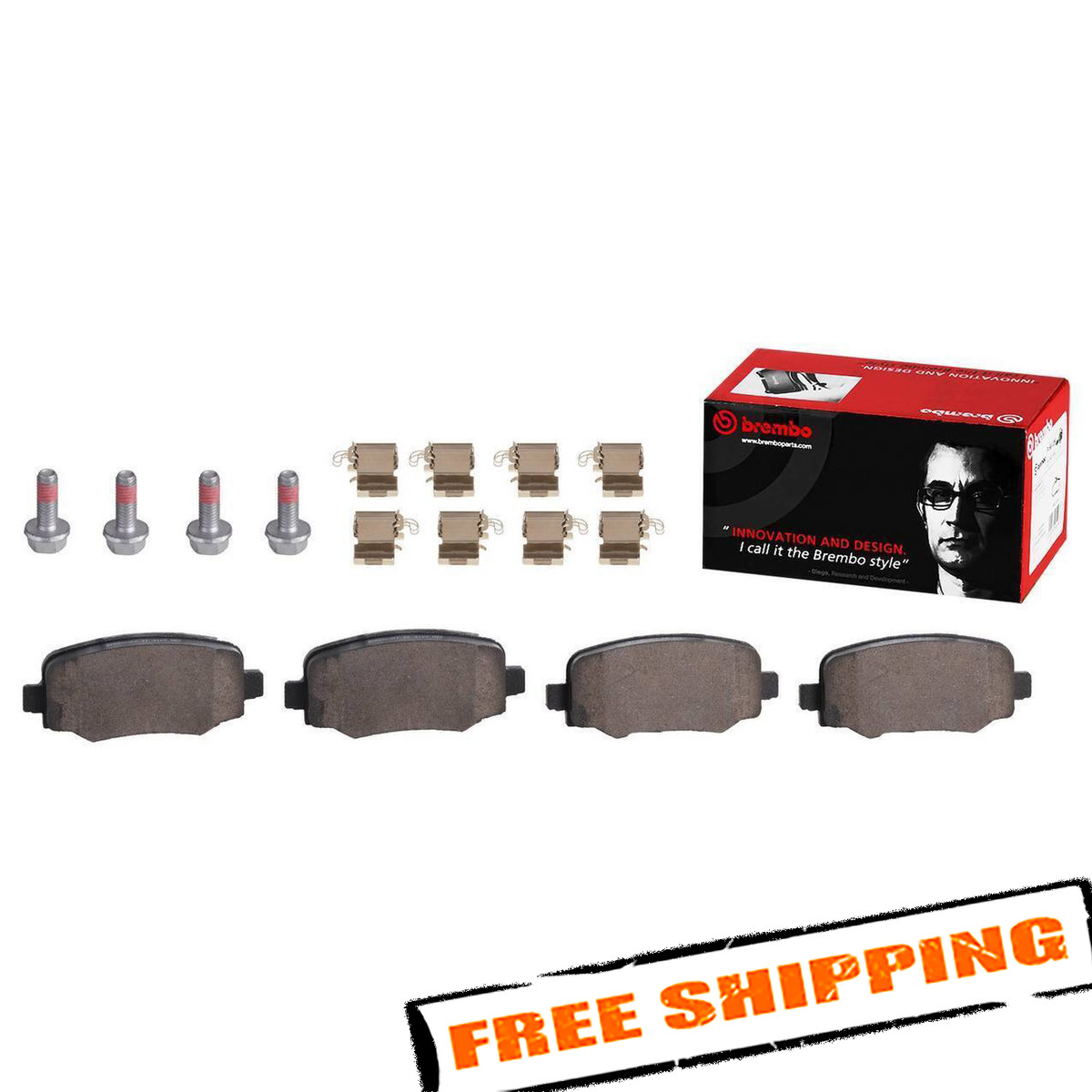 Brembo P23175N Ceramic Rear Disc Brake Pad Set for 2006-2020 Dodge Charger