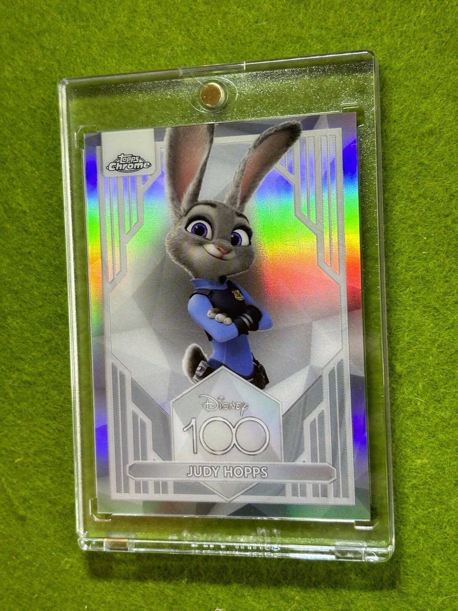 JUDY HOPPS Disney 100 REFRACTOR CARD Zootopia SILVER PRIZM 2023