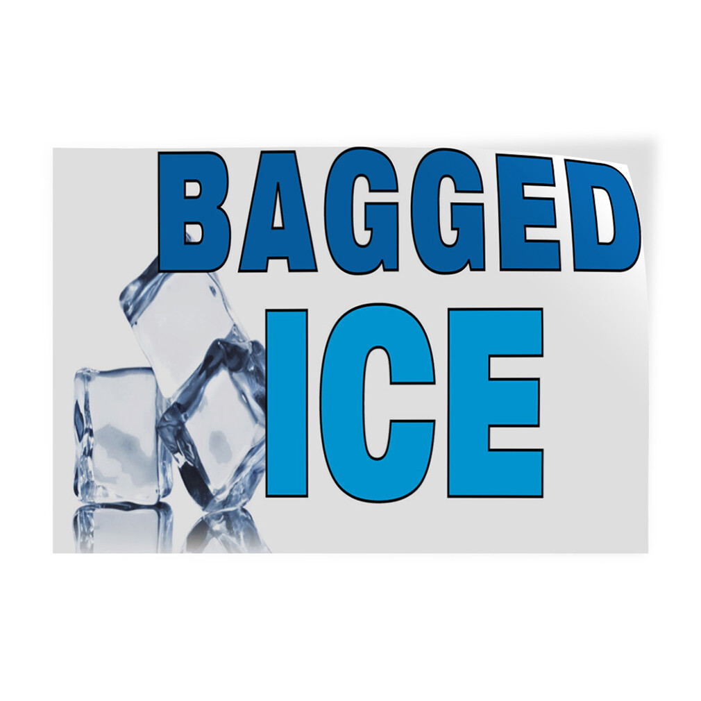 Decal Stickers Bagged Ice Outdoor Advertising Printing Vinyl Store Sign ...