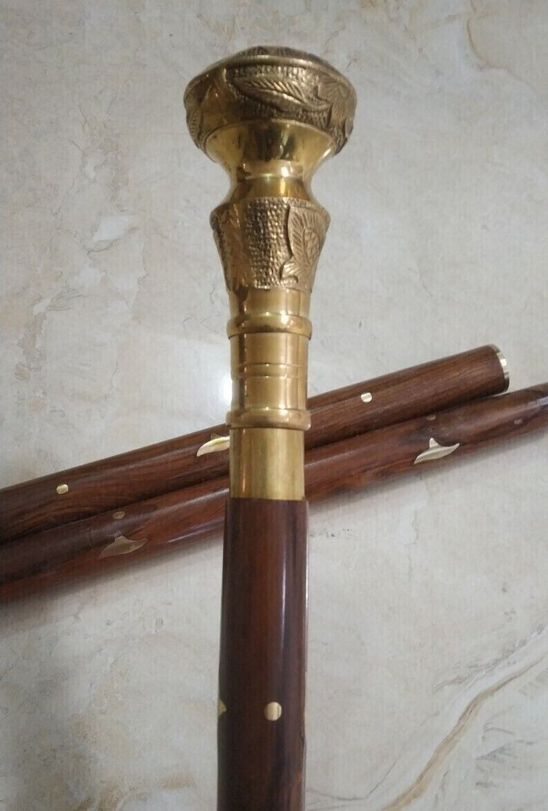 Solid Brass Long Knob Design Head Handle Stylish … - image 2