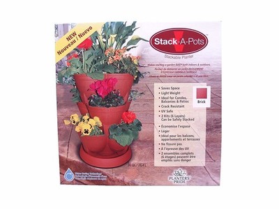 Stack-A-Pots (#80281854E) Stackable Planter, 30 quarts - Brick