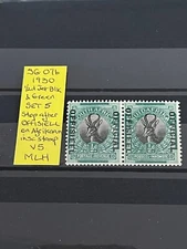 UNION OF SOUTH AFRICA "OFFICIAL" MLH PAIR 1/2d SPRINGBOK VARIETY STAMPS SG07b
