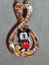Mickey Mouse Necklace, Silver 18 Inch Plus Extender