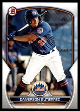 2023 Bowman Draft #BD-127 Daiverson Gutierrez Rookie New York Mets