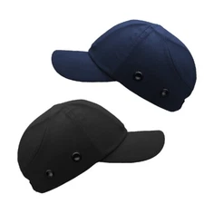 2 Packs - Lucent Path Black & Blue Baseball Bump Cap Hard Hat Helmet Safety Caps