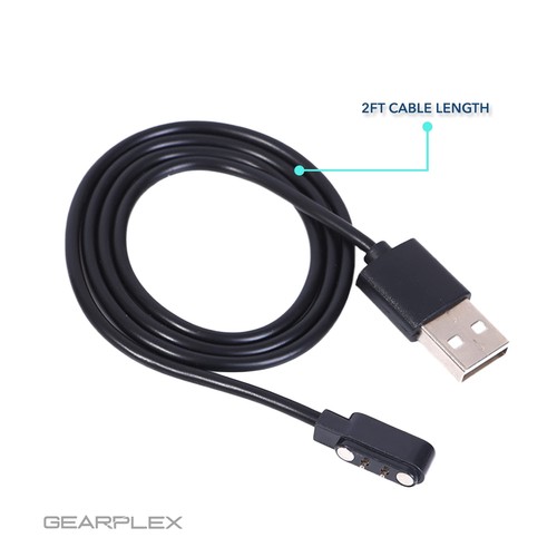 GEARPLEX Charging USB Cable 2 Pin Magnetic Smart Watch Bluetooth Device 2.48 MM - Picture 5 of 5