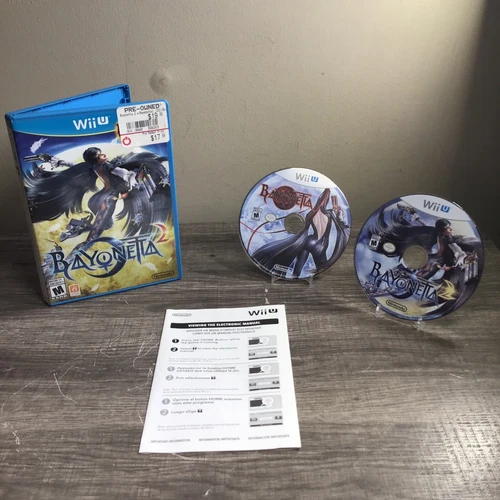 Bayonetta 2 w/ Bayonetta 1 (Nintendo Wii U, 2014) 2 Discs CIB Tested!
