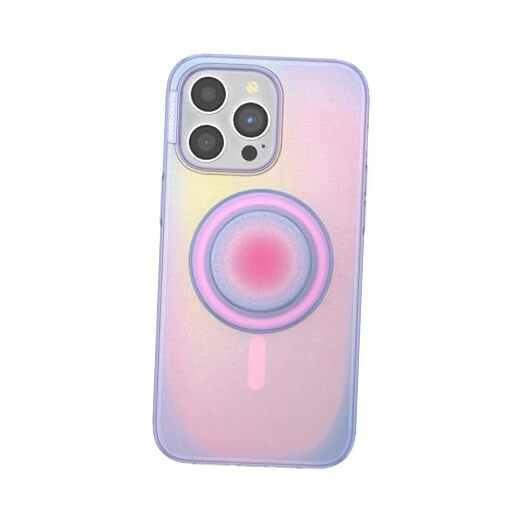 Case with Round Phone Grip Compatible with MagSafe, Aura iPhone 15 Pro Max
