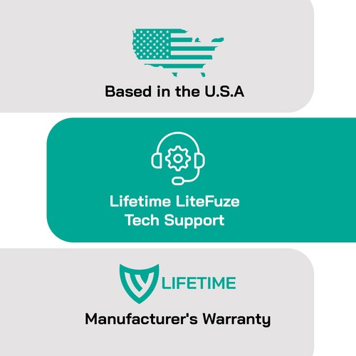 LiteFuze LC-300UK 300W Travel Voltage Converter - UK Cord - Step Up/Down - Afbeelding 10 van 10