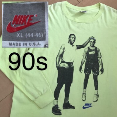【vintage】'90 Jordan スパイク・LEEグラフィックTシャツ NIKE Jordan Spike Lee T-shirt 90's vintage fluorescent XL 44