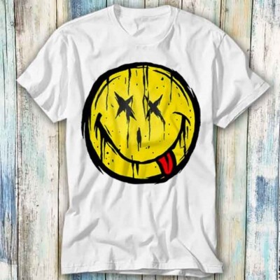 T-Shirt Smile Acid Face Life Is Happy Always sonnig Meme Geschenk Top Unisex 1057