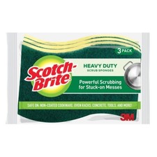 Scotch-Brite Heavy Duty SCRUB SPONGES Pad Multi-Purpose Tough Absorbent HD-3 3ct