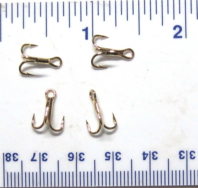 500 GT Top Quality Gold Treble Fish Fishing Hooks Size 16 (SB) eBay