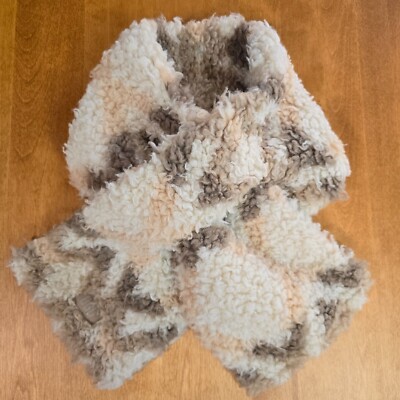 UGG FAUX FUR PULL THROUGH SCARF ~ TASMAN CREAM | eBay