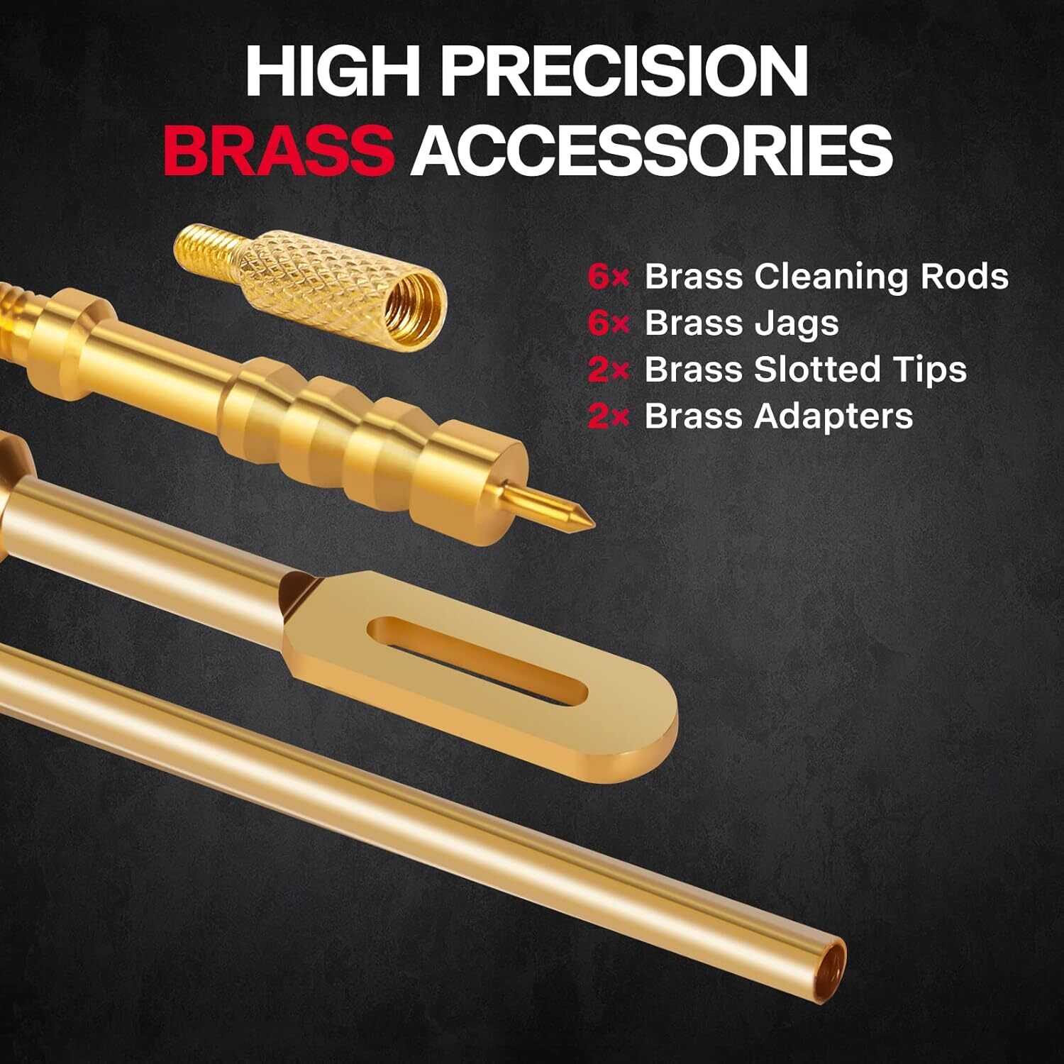 Universal Gun Cleaning Kit for Rifle Pistol Shotgun .17 - .45 Cal. Most Caliber