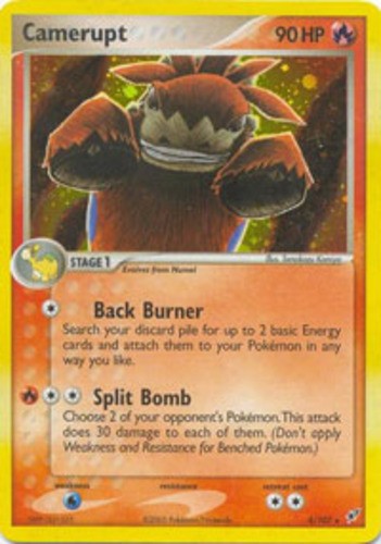 Camerupt - 4/107 - Holo Rare NM, English Pokemon EX Deoxys