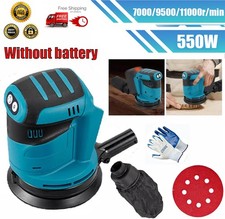 Cordless Random Orbital Sander 18V Li-ion 5" Dust Bag Discs Tool Set For Makita