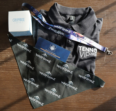 Warframe TennoVIP 2026 PAX East swag T Shirt Bandana Vacuum Promo Code Item Pack