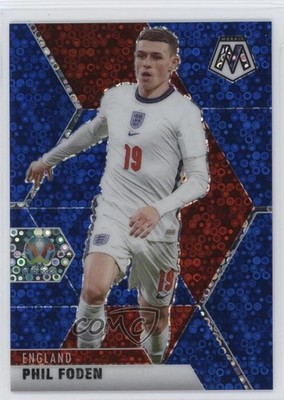 2021 Panini Mosaic UEFA Euro 2020 Blue Circles Prizm /99 Phil Foden #102 04ae